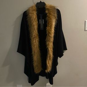 Adrienne Vittadini Cover Up - Brown - Tan and Black - One Size Fits Most